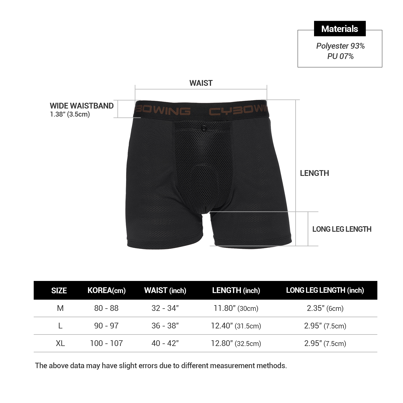 CYBOWING Men's Cooling Underwear 3 Pack With Cooling Device